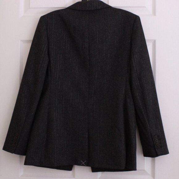 J. Crew Collection Nipped-in Blazer in Pinstripe Italian Wool Metallic Threads - Picture 9 of 15